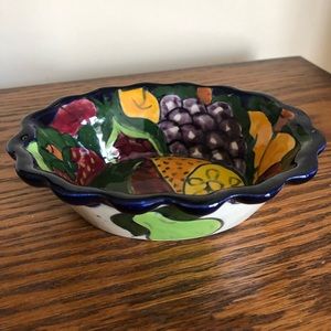 Beautiful Mexico Hand Painted Small Dish